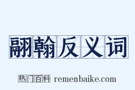 翮翰反义词是什么意思的图片